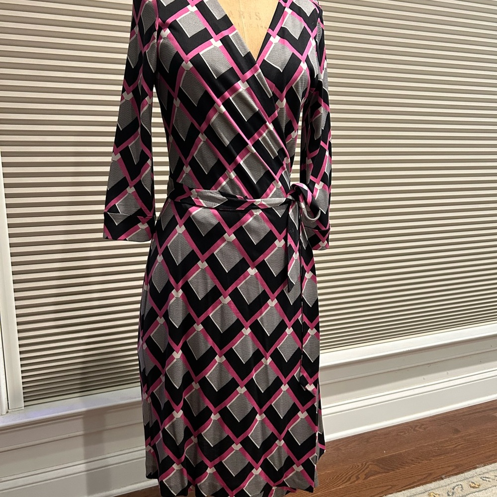 Diane Von Furstenberg wrap dress.